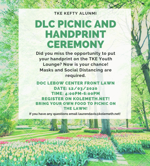 Banner Image for KEFTY Alumni: DLC Picnic and Hand Print Ceremony