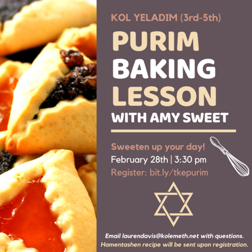 Banner Image for Kol Yeladim Purim Baking Lesson