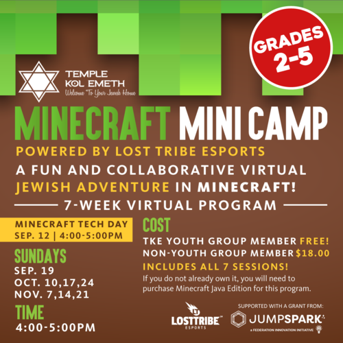Banner Image for Lost Tribe Minecraft Mini Camp (Grades 2-5)